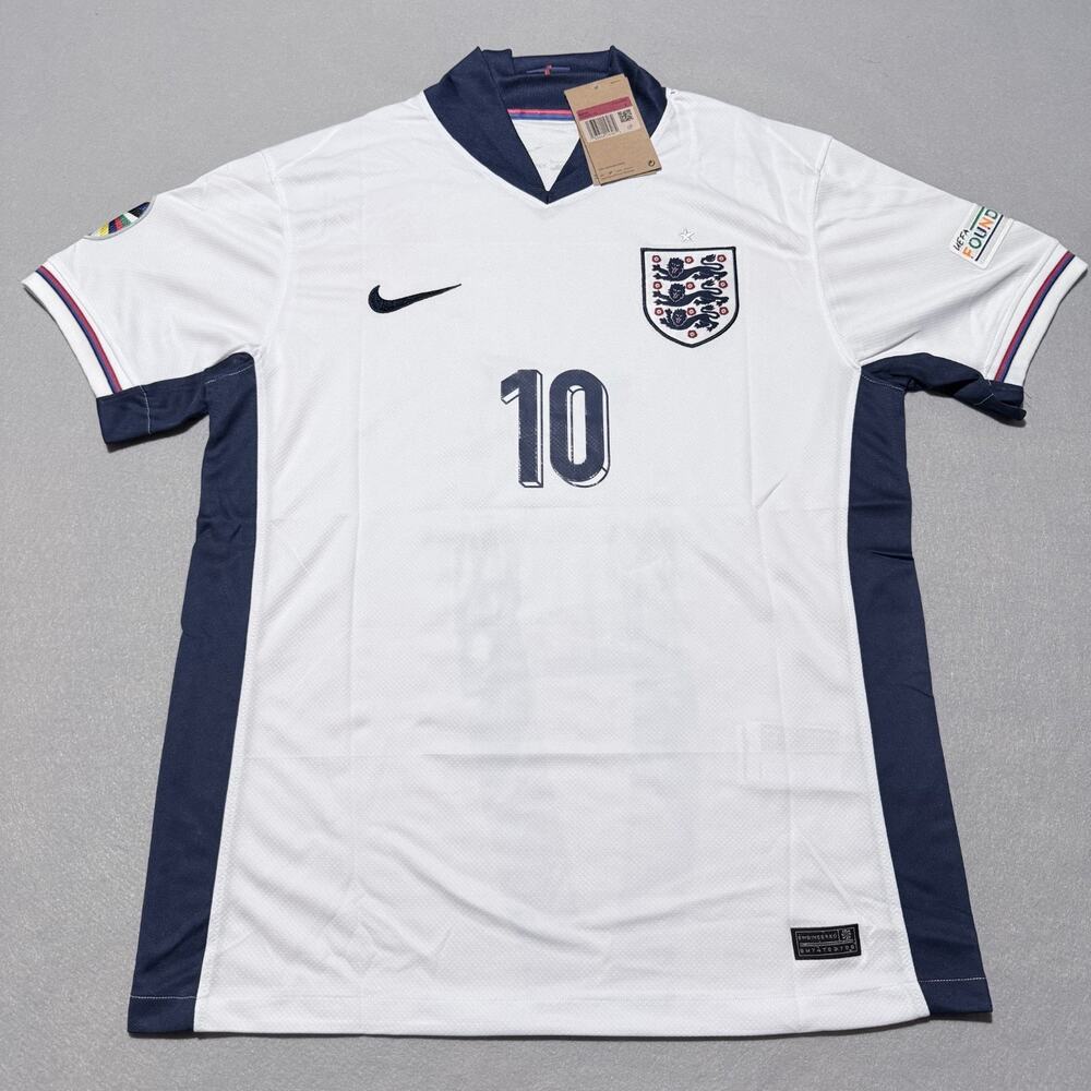 Jude Bellingham #10 England Nike Home Jersey White FIFA World Cup Soccer Large